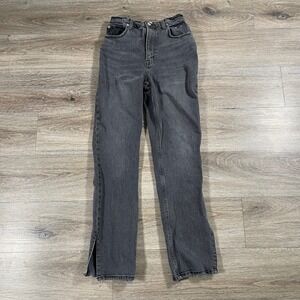 Abercrombie & Fitch Women's Jeans Curve Love 90s Straight High Rise 26_2R Gray